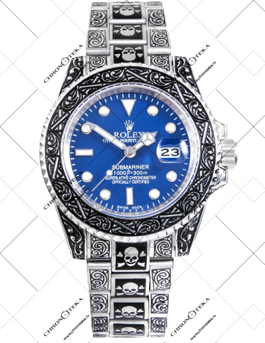 Submariner skull blue